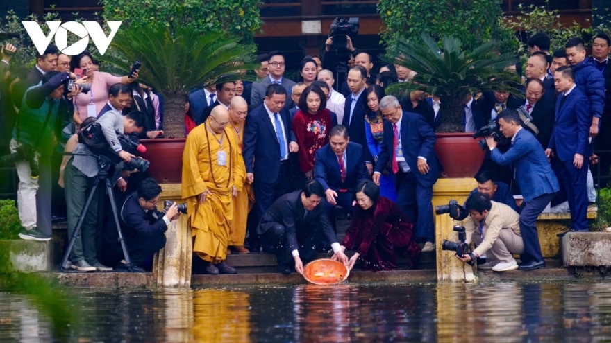 State President, overseas Vietnamese join traditional carp release ritual